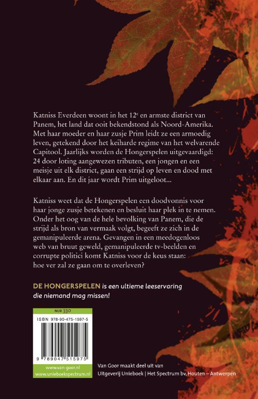 Achterkant van De hongerspelen