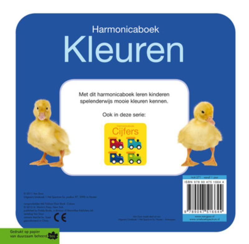 Achterkant van Harmonicaboek Kleuren