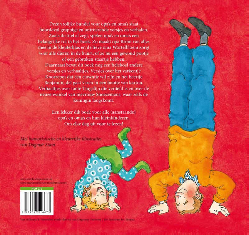 Achterkant van Enige echte voorleesboek voor opa's en oma's