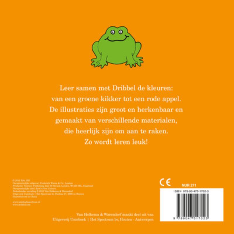 Achterkant van Dribbels eerste kleuren
