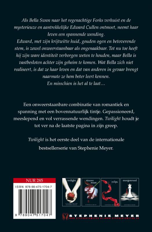 Achterkant van Twilight