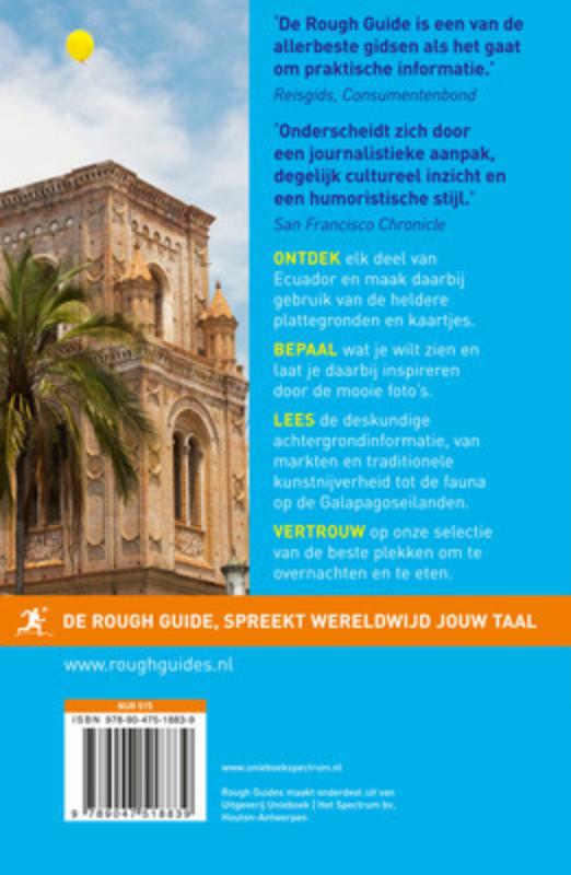 Achterkant van Rough Guide Ecuador