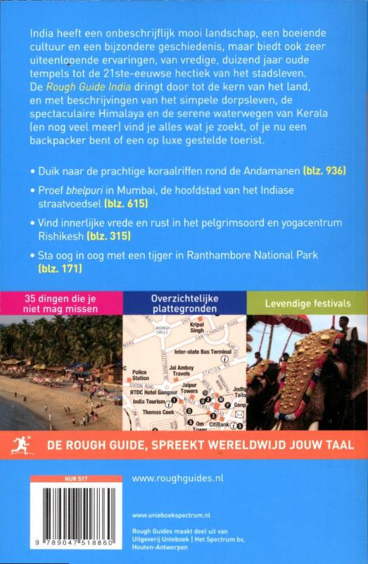 Achterkant van Rough Guide India