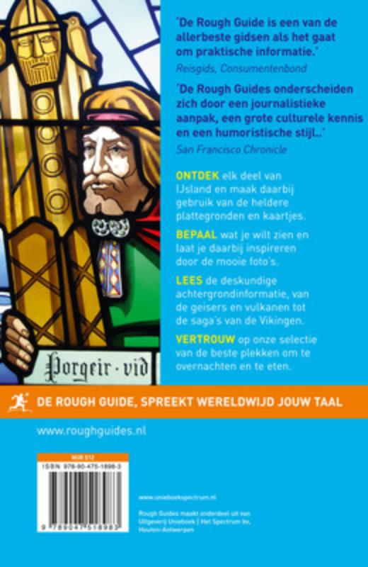 Achterkant van Rough Guide IJsland