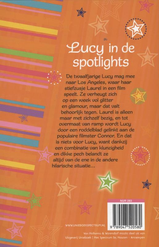 Achterkant van Lucy in de spotlights