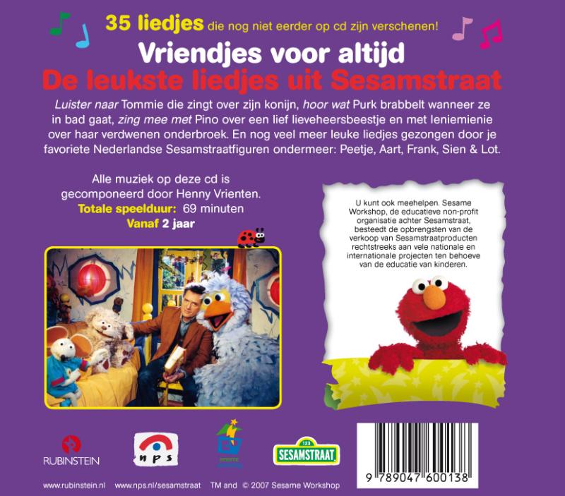 Achterkant van Vriendjes voor altijd