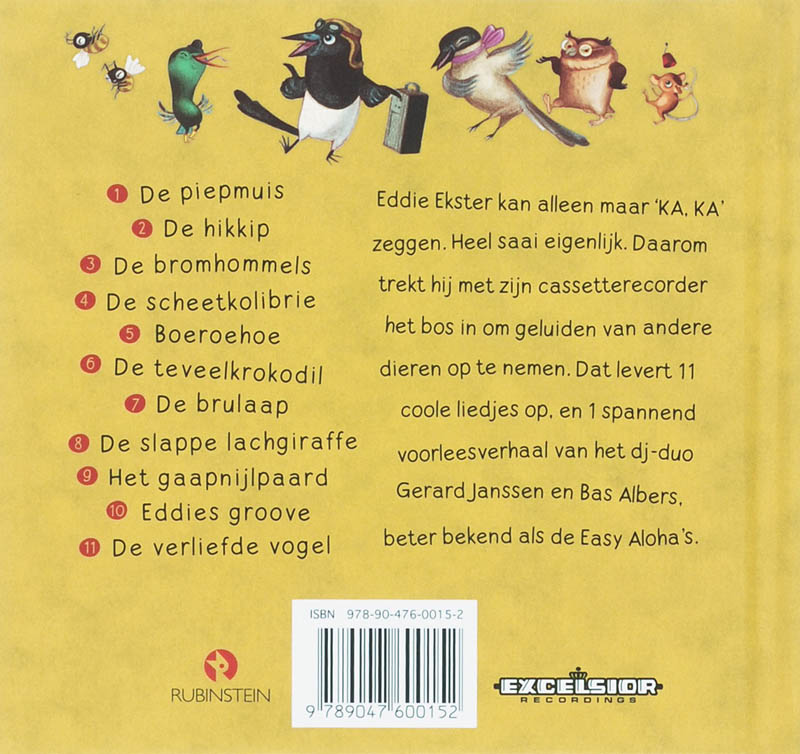 Achterkant van Eddie Ekster maakt een lied