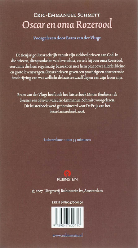 Achterkant van Oscar en Oma Rozerood 2 CD'S