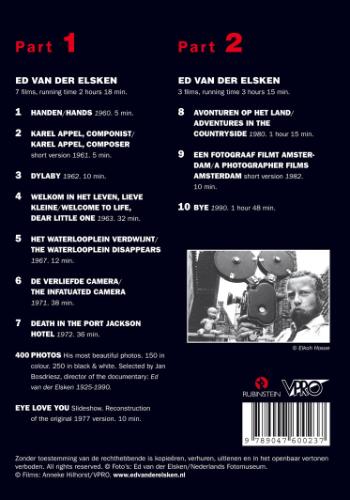 Achterkant van De verliefde camera 2 DVD"S