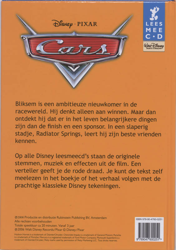 Achterkant van Cars