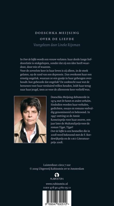 Achterkant van Over de liefde