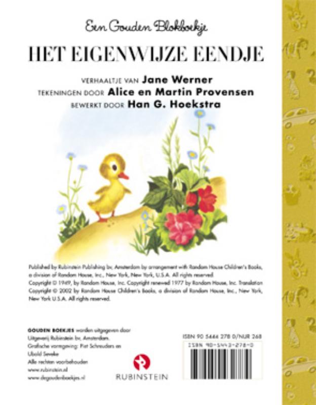 Achterkant van Eigenwijze eendje set 3 ex