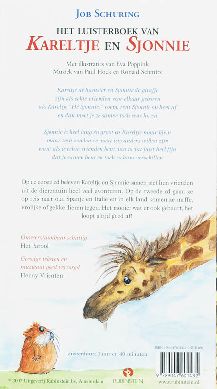 Achterkant van Het luisterboek van Kareltje en Sjonnie