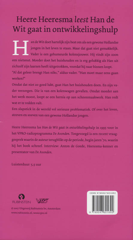 Achterkant van Han de Wit gaat in ontwikkelingshulp
