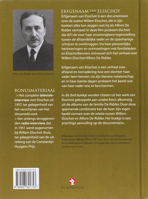 Achterkant van De erfgenaam van Elsschot