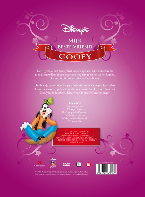 Achterkant van Goofy, DVD met boekje