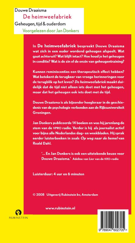 Achterkant van De heimweefabriek 4 CD'S