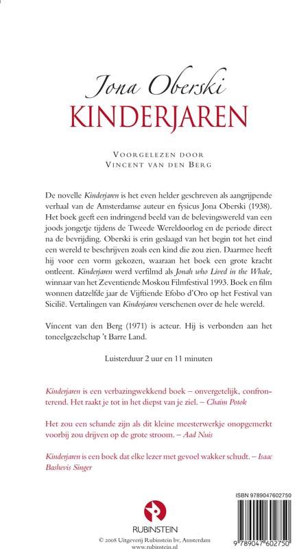 Achterkant van Kinderjaren 2 CD'S