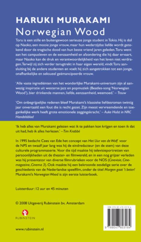 Achterkant van Norwegian Wood