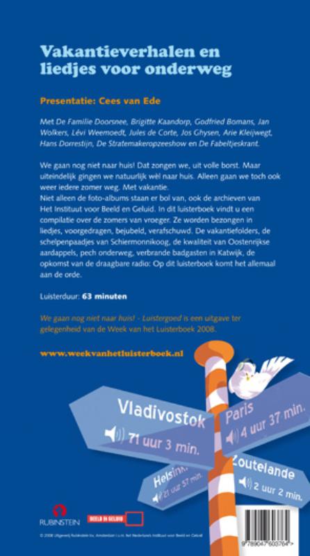 Achterkant van Luistergoed We gaan nog niet naar huis 1 CD