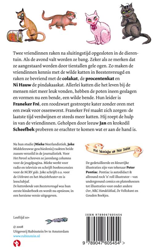 Achterkant van De kattenbende van Beestenvreugd