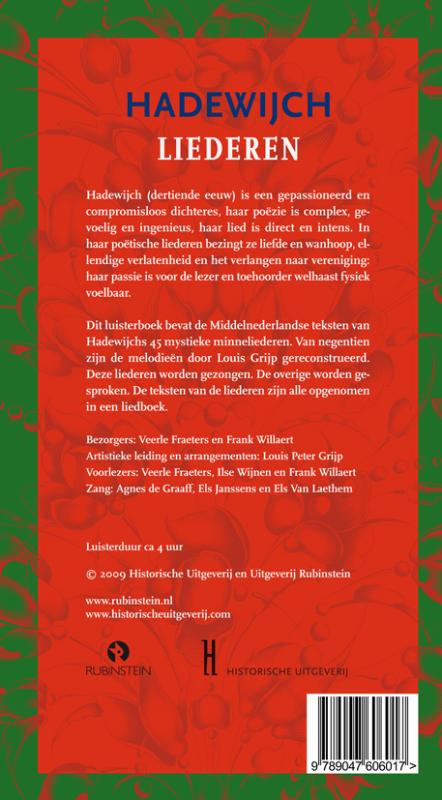 Achterkant van Liederen