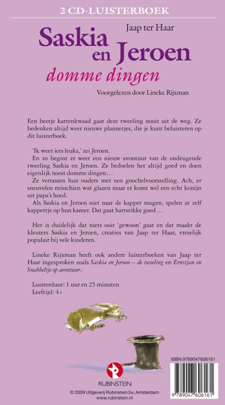 Achterkant van Saskia en Jeroen domme dingen