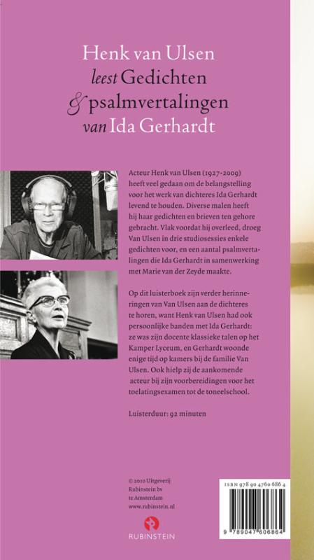 Achterkant van Gedichten & psalmvertalingen