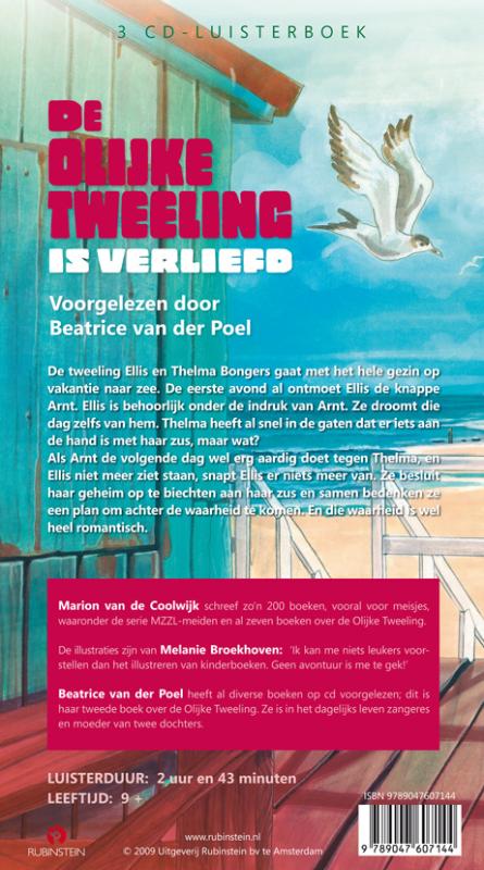 Achterkant van De olijke tweeling is verliefd