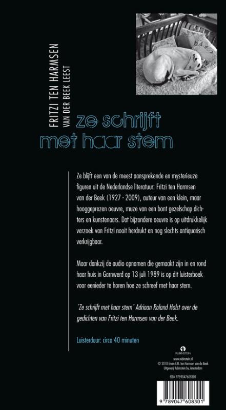 Achterkant van Ze schrijft mer haar stem