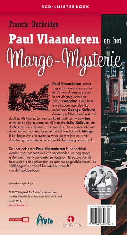 Achterkant van Paul Vlaanderen en het Margo mysterie