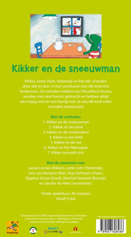 Achterkant van Kikker en de sneeuwman