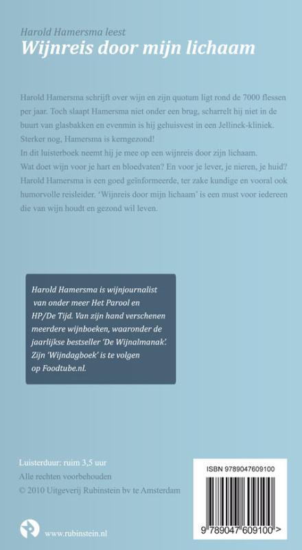 Achterkant van Wijnreis door mijn lichaam