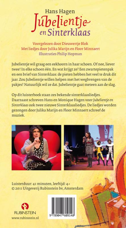 Achterkant van Jubelientje en Sinterklaas