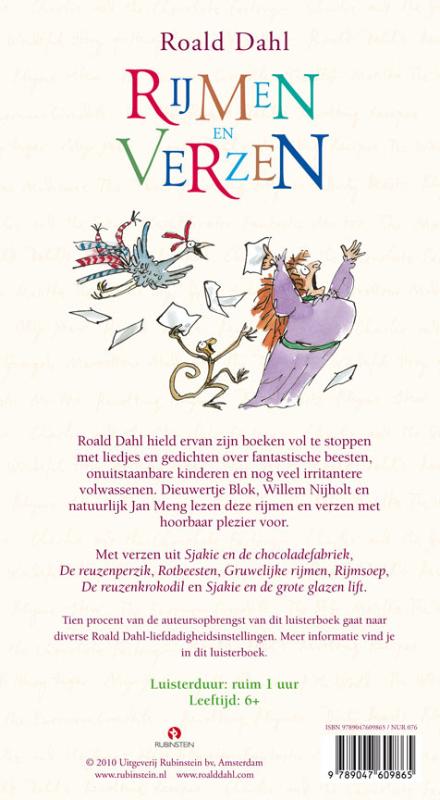 Achterkant van Rijmen en verzen 1 CD