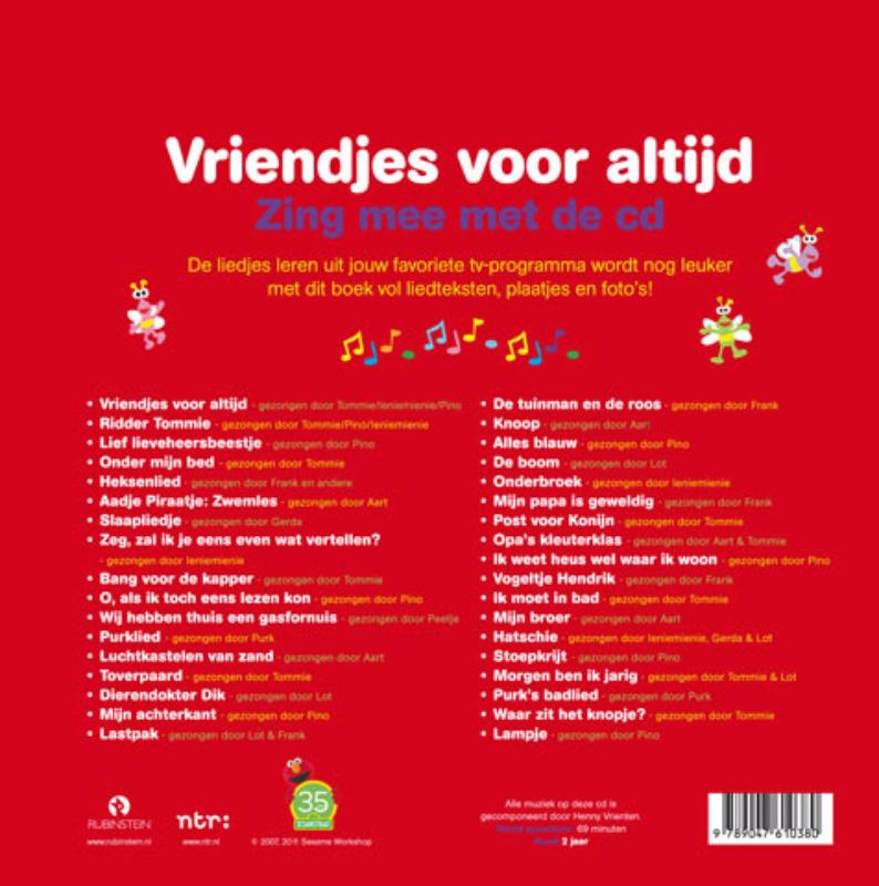 Achterkant van Vriendjes voor altijd