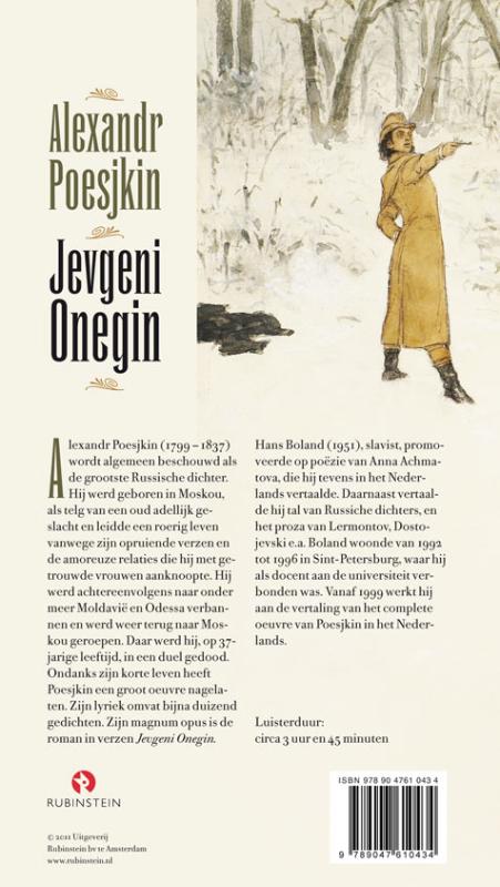Achterkant van Jevgeni Onegin
