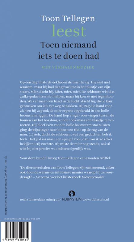 Achterkant van Toen niemand iets te doen had