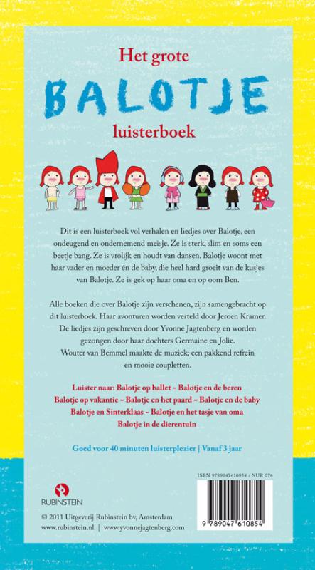 Achterkant van Het grote Balotje luisterboek