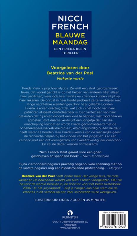 Achterkant van Blauwe maandag