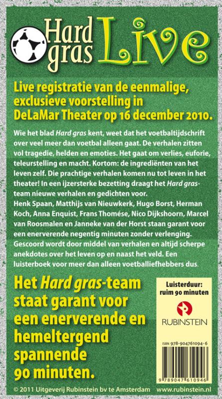 Achterkant van Hard gras Live