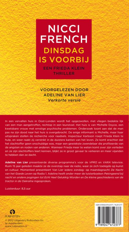 Achterkant van Dinsdag is voorbij