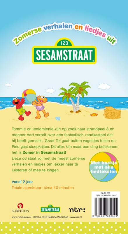 Achterkant van Zomer in Sesamstraat