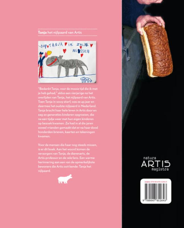 Achterkant van Tanja het nijlpaard van Artis