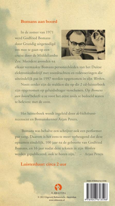 Achterkant van Bomans aan boord