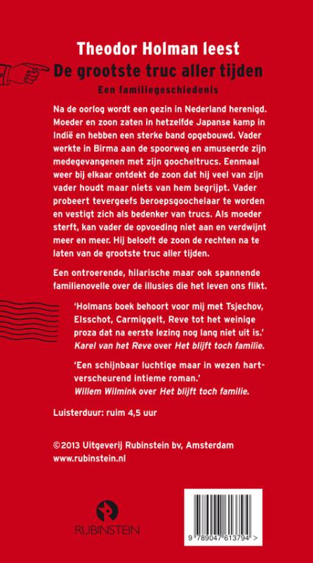 Achterkant van De grootste truc aller tijden