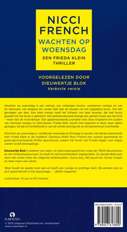 Achterkant van Wachten op woensdag
