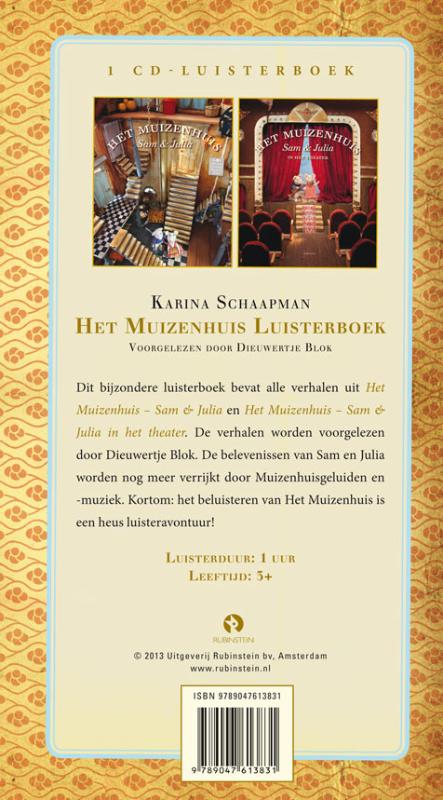 Achterkant van Het Muizenhuis Luisterboek