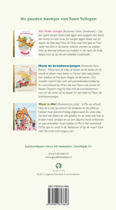 Achterkant van De gouden boekjes van Toon Tellegen