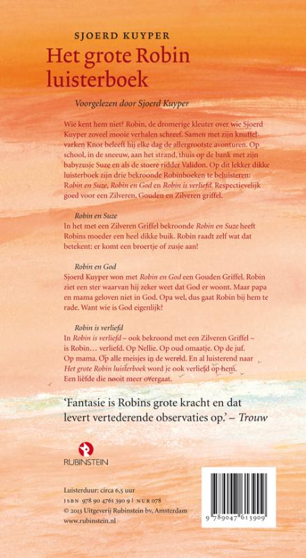 Achterkant van Het grote Robin luisterboek